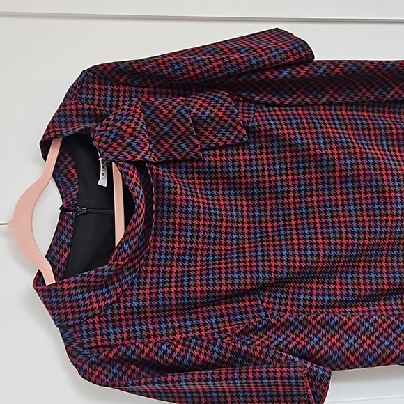 Trina Turk | Plaid Delilah Dress | Red | 14 | NWT - Picture 10 of 11